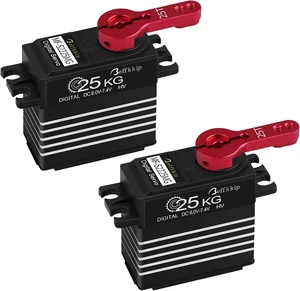 25KG Metal Gear RC Servo 2-Pack (Black & White) 25KG Metal Gear RC Servo 2-Pack (Black & White)