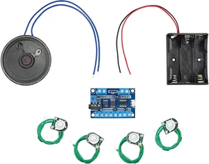 USB Recording Module with Buttons, Speaker & Battery Box (Multi Sound Files per Button) USB Recording Module with Buttons, Speaker & Battery Box (Multi Sound Files per Button)