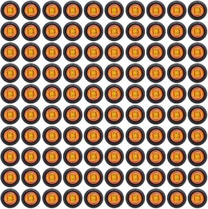 100-Pack 3/4-Inch Mount Amber LED Clearance Button Marker Lights for Trailer, Truck, RV, Car, Bus & Van, 12V DC 100-Pack 3/4-Inch Mount Amber LED Clearance Button Marker Lights for Trailer, Truck, RV, Car, Bus & Van, 12V DC