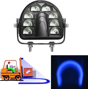40W Forklift Blue LED Safety Light with Arc-Shaped Warning Zone 40W Forklift Blue LED Safety Light with Arc-Shaped Warning Zone