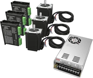 3-Axis CNC Kit with Nema 23 57mm Stepper Motors 1.2Nm 170oz.in 2-Phase 3A, DM556 Drivers, 350W 24V DC Power Supply & Mach3 Control Card for 3D Printer/Engraving 3-Axis CNC Kit with Nema 23 57mm Stepper Motors 1.2Nm 170oz.in 2-Phase 3A, DM556 Drivers, 350W 24V DC Power Supply & Mach3 Control Card for 3D Printer/Engraving