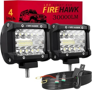 2PCS 4-Inch 30,000LM LED Light Pod Bar 2026 Japanese Chips, Spot/Flood Combo Beam for Off-Road Driving & Fog, IP68 Waterproof with 12V Wiring Harness, for Truck/ATV/UTV/SUV 2PCS 4-Inch 30,000LM LED Light Pod Bar 2026 Japanese Chips, Spot/Flood Combo Beam for Off-Road Driving & Fog, IP68 Waterproof with 12V Wiring Harness, for Truck/ATV/UTV/SUV