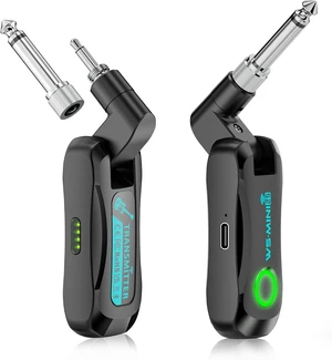 Wireless Guitar System for Electric Guitar & Bass Rechargeable 2.4G Transmitter/Receiver, Plug & Play Low-Latency Audio, 4 Channels for Stage, Practice, Studio, Keyboard & E-Drum Wireless Guitar System for Electric Guitar & Bass Rechargeable 2.4G Transmitter/Receiver, Plug & Play Low-Latency Audio, 4 Channels for Stage, Practice, Studio, Keyboard & E-Drum