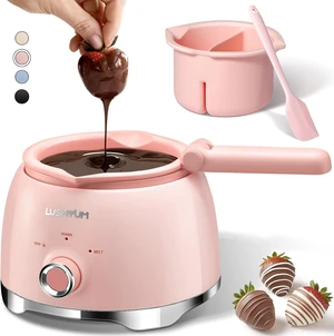 Electric Chocolate Melting Pot 4-Cup Capacity with 2 Insert Pots Electric Chocolate Melting Pot 4-Cup Capacity with 2 Insert Pots
