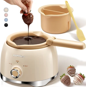 Electric 4-Cup Chocolate Melting Pot with 2 Insert Pots Electric 4-Cup Chocolate Melting Pot with 2 Insert Pots