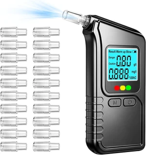Portable Digital Alcohol Breathalyzer BAC Tester with 20 Mouthpieces Portable Digital Alcohol Breathalyzer BAC Tester with 20 Mouthpieces
