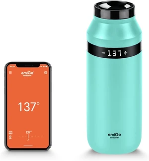 emiGo TempMaster 16 oz Smart Heated Travel Mug with App & Manual Temp Control emiGo TempMaster 16 oz Smart Heated Travel Mug with App & Manual Temp Control