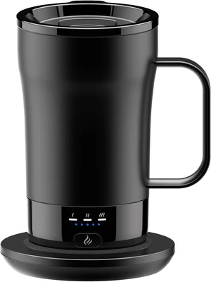 14oz Rechargeable Self-Heating Coffee Mug Temperature-Control Smart Cup Keeps Drinks Hot, Great Gift for Women & Slow Sippers 14oz Rechargeable Self-Heating Coffee Mug Temperature-Control Smart Cup Keeps Drinks Hot, Great Gift for Women & Slow Sippers