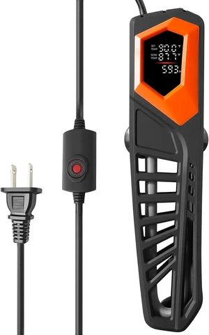 800W Titanium Aquarium Heater with External Controller Submersible & Shatterproof for Fish Tanks up to 250 Gallons, Saltwater & Freshwater Fish or Turtle 800W Titanium Aquarium Heater with External Controller Submersible & Shatterproof for Fish Tanks up to 250 Gallons, Saltwater & Freshwater Fish or Turtle