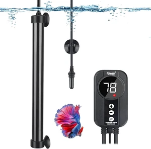 300W Titanium Aquarium Heater with Digital LED Controller & Temperature Probe Submersible, Temperature Calibration for 50-60 Gallon Saltwater/Freshwater Tanks 300W Titanium Aquarium Heater with Digital LED Controller & Temperature Probe Submersible, Temperature Calibration for 50-60 Gallon Saltwater/Freshwater Tanks
