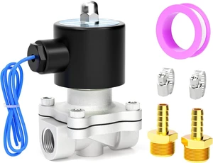 1/2 Inch NPT 304 Stainless Steel DC12V Electric Solenoid Valve 2S160-15, Normally Closed, for Water, Air & Diesel 1/2 Inch NPT 304 Stainless Steel DC12V Electric Solenoid Valve 2S160-15, Normally Closed, for Water, Air & Diesel