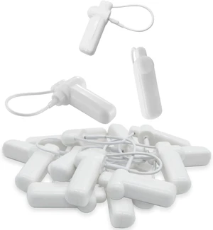 100pcs Hard Security Tags with Lanyard Reusable Clothing Tag with String for 58kHz EAS Checkpoint Security System (White) 100pcs Hard Security Tags with Lanyard Reusable Clothing Tag with String for 58kHz EAS Checkpoint Security System (White)