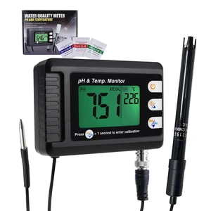 Digital pH & Temperature Combo Meter with Auto Calibration Aquarium Thermometer & pH Monitor for Fish Tanks, Hydroponics, Aquaculture & Labs Digital pH & Temperature Combo Meter with Auto Calibration Aquarium Thermometer & pH Monitor for Fish Tanks, Hydroponics, Aquaculture & Labs