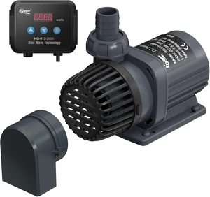 800 GPH Quiet 24V DC Inline/Submersible Aquarium Pump with LCD Display Controller Return Pump for Saltwater Coral Reef Tank Sump 800 GPH Quiet 24V DC Inline/Submersible Aquarium Pump with LCD Display Controller Return Pump for Saltwater Coral Reef Tank Sump