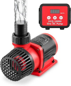 2640 GPH 80W Aquarium DC Water Pump with LCD Display Controller, DC24V, 18FT Lift 100-Speed ECO Quiet Inline & Submersible Pump for Fresh & Marine Tanks 2640 GPH 80W Aquarium DC Water Pump with LCD Display Controller, DC24V, 18FT Lift 100-Speed ECO Quiet Inline & Submersible Pump for Fresh & Marine Tanks