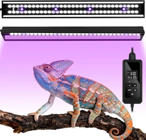 16-Inch Dimmable UVA UVB Reptile Light with Timer & 3 Modes, Adjustable 5.0-20.0 Output, 6500K Daylight for Bearded Dragon, Snake & Turtle, 10-40 Gallon (16 INCH) 16-Inch Dimmable UVA UVB Reptile Light with Timer & 3 Modes, Adjustable 5.0-20.0 Output, 6500K Daylight for Bearded Dragon, Snake & Turtle, 10-40 Gallon (16 INCH)