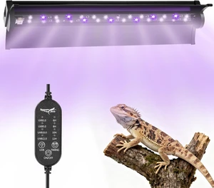 12-Inch 10W HO LED UVB Reptile Light Fixture with Timer & 5 Adjustable Brightness Levels Terrarium UVA UVB Lamp for Bearded Dragon, Turtle, Snake, Crested Gecko & Chameleon 12-Inch 10W HO LED UVB Reptile Light Fixture with Timer & 5 Adjustable Brightness Levels Terrarium UVA UVB Lamp for Bearded Dragon, Turtle, Snake, Crested Gecko & Chameleon