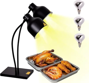 Portable 3-Bulb 250W Commercial Food Heat Lamp Electric Food Warmer for Food Service, Restaurant, Buffet & Kitchen (Black) Portable 3-Bulb 250W Commercial Food Heat Lamp Electric Food Warmer for Food Service, Restaurant, Buffet & Kitchen (Black)