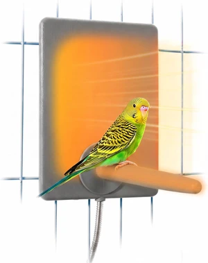 2-in-1 Heated Bird Perch & Warming Panel Bird Heater, Safety Listed, Gray 2-in-1 Heated Bird Perch & Warming Panel Bird Heater, Safety Listed, Gray