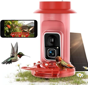 4K Solar-Powered Hummingbird Feeder Camera, No Subscription 4K Solar-Powered Hummingbird Feeder Camera, No Subscription