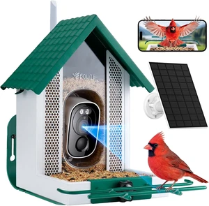 2.5K HD Smart Bird Feeder Camera & Outdoor Birdhouse, Green 2.5K HD Smart Bird Feeder Camera & Outdoor Birdhouse, Green