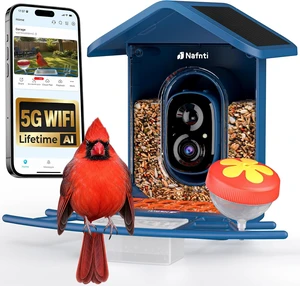 5GHz Solar-Powered Smart Bird Feeder Camera, No Subscription 5GHz Solar-Powered Smart Bird Feeder Camera, No Subscription