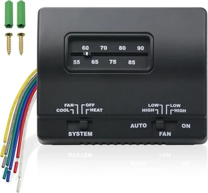 7330F3852 Coleman Mach RV Thermostat Single-Stage Heat/Cool Air Conditioner Control, RV Thermostat Replacement 7330F3852 Coleman Mach RV Thermostat Single-Stage Heat/Cool Air Conditioner Control, RV Thermostat Replacement