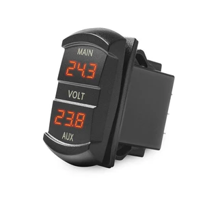 Dual 12V/24V Digital LED Voltmeter Gauge Monitor Panel Universal Voltage Display for RV, Motorcycle, Boat & Car Dual 12V/24V Digital LED Voltmeter Gauge Monitor Panel Universal Voltage Display for RV, Motorcycle, Boat & Car