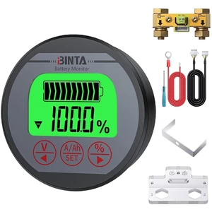 8-120V 0-500A Battery Monitor with Shunt Backlit Voltmeter & Ammeter 8-120V 0-500A Battery Monitor with Shunt Backlit Voltmeter & Ammeter