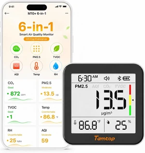 M10+ 6-in-1 Indoor Air Quality Monitor & CO2 Meter M10+ 6-in-1 Indoor Air Quality Monitor & CO2 Meter
