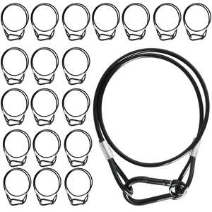 20-Pack 25" Safety Cable, 4mm Diameter, 110 lb Load Capacity 20-Pack 25" Safety Cable, 4mm Diameter, 110 lb Load Capacity