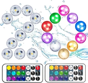 20-Pack Mini Submersible LED Lights Waterproof RGB Underwater Tea Lights 20-Pack Mini Submersible LED Lights Waterproof RGB Underwater Tea Lights