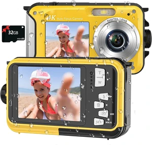 4K 64MP Dual-Screen Underwater Camera, 16FT Waterproof 4K 64MP Dual-Screen Underwater Camera, 16FT Waterproof