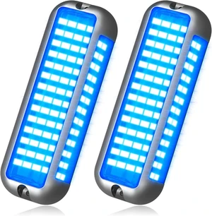 BS4 Marine LED Underwater Boat Lights (2 x 3000LM, 84 LED, 180° Blue) BS4 Marine LED Underwater Boat Lights (2 x 3000LM, 84 LED, 180° Blue)