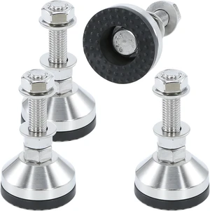 2000 lb Capacity Stainless Steel Adjustable Leveling Feet, M12 Thread, 1.94" Dia Base Anti-Slip Nylon Pad for Shelving, Machinery, Workbench & Furniture 2000 lb Capacity Stainless Steel Adjustable Leveling Feet, M12 Thread, 1.94" Dia Base Anti-Slip Nylon Pad for Shelving, Machinery, Workbench & Furniture