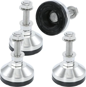 2400 lb Capacity Stainless Steel Adjustable Leveling Feet, M12 Thread, 2.33" Dia Base Anti-Slip Nylon Pad for Shelving, Machinery, Workbench & Furniture 2400 lb Capacity Stainless Steel Adjustable Leveling Feet, M12 Thread, 2.33" Dia Base Anti-Slip Nylon Pad for Shelving, Machinery, Workbench & Furniture