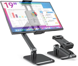 Heavy-Duty Carbon Steel Portable Monitor & Tablet Stand Heavy-Duty Carbon Steel Portable Monitor & Tablet Stand