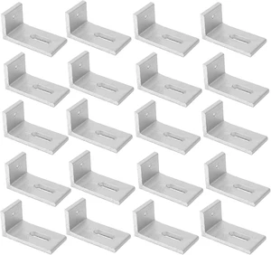 Aluminum Alloy L-Foot Solar Mount Photovoltaic Panel Mounting L Brackets for Roof PV System, Waterproof & Weatherproof, Strong Load (20 PCS) Aluminum Alloy L-Foot Solar Mount Photovoltaic Panel Mounting L Brackets for Roof PV System, Waterproof & Weatherproof, Strong Load (20 PCS)