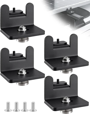 Heavy-Duty Steel Solar Panel T-Slot Mount Kit Bracket for Roof Racks Heavy-Duty Steel Solar Panel T-Slot Mount Kit Bracket for Roof Racks