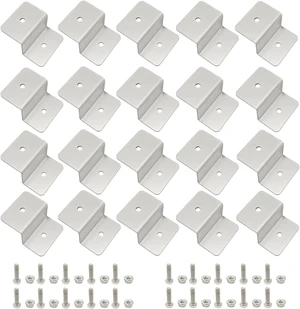 20-Unit Solar Panel Z Brackets Mount Kit with Nuts & Bolts 20-Unit Solar Panel Z Brackets Mount Kit with Nuts & Bolts