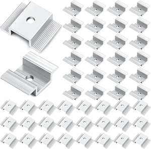 48-Pack 1.06-Inch Aluminum Solar Panel Mid Clamps 48-Pack 1.06-Inch Aluminum Solar Panel Mid Clamps