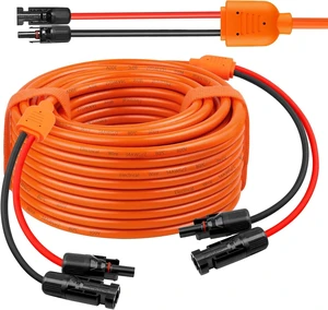 50FT 10AWG+14AWG Solar Panel Extension Cable Female & Male IP68 Waterproof Connectors for RV, Photovoltaic Systems, Home, Boat & Car 50FT 10AWG+14AWG Solar Panel Extension Cable Female & Male IP68 Waterproof Connectors for RV, Photovoltaic Systems, Home, Boat & Car