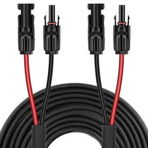 50FT 10AWG Solar Panel Extension Cable Flame Retardant Protective Sleeving, Female & Male Connectors for Outdoor Solar Installations, RV & Camping 50FT 10AWG Solar Panel Extension Cable Flame Retardant Protective Sleeving, Female & Male Connectors for Outdoor Solar Installations, RV & Camping