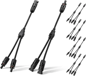 5-Pairs FMM+MFF Y-Type Solar Branch Connectors for Parallel Solar Panel Connections 5-Pairs FMM+MFF Y-Type Solar Branch Connectors for Parallel Solar Panel Connections