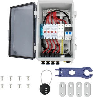4-String Transparent Solar Combiner Box 500V DC Breaker & 15A Fuse 4-String Transparent Solar Combiner Box 500V DC Breaker & 15A Fuse