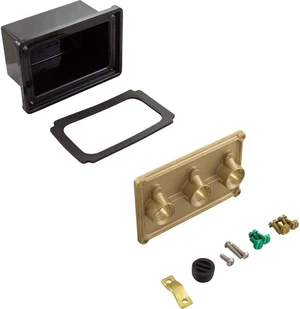 Light Junction Box with (3) 1/2" Ports & Brass Base Light Junction Box with (3) 1/2" Ports & Brass Base