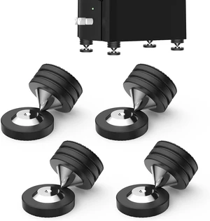 4-Pcs Speaker Feet Isolation Pads POM Spike Stand with Stainless Steel Pads for Vibration Damping, HiFi Speakers, Amplifiers, DAC & CD Player (49X35mm) 4-Pcs Speaker Feet Isolation Pads POM Spike Stand with Stainless Steel Pads for Vibration Damping, HiFi Speakers, Amplifiers, DAC & CD Player (49X35mm)