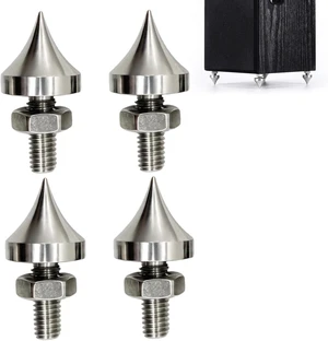 4-Pcs M6/M8/M10/M12 Stainless Steel Speaker Spikes HiFi Shock Absorber Isolation Pucks for Amplifier, CD & DVD Player (M8) 4-Pcs M6/M8/M10/M12 Stainless Steel Speaker Spikes HiFi Shock Absorber Isolation Pucks for Amplifier, CD & DVD Player (M8)