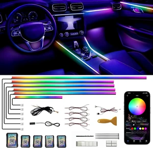 Acrylic Interior Car LED Strip Lights,dreamcolor 6-in-1 Car Ambient Lighting Kit, with APP Control, 622 LED Fiber Optic Strip Lights for Cars,Supports Neon Sync with Music DIY Mode Acrylic Interior Car LED Strip Lights,dreamcolor 6-in-1 Car Ambient Lighting Kit, with APP Control, 622 LED Fiber Optic Strip Lights for Cars,Supports Neon Sync with Music DIY Mode