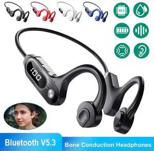 Bone Conduction Bluetooth 5.3 Headphones Wireless Earbuds Outdoor Sport Headset